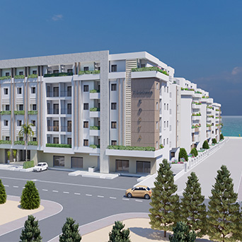 Entré principale de la résidence Costa sur la route de chott Mariem